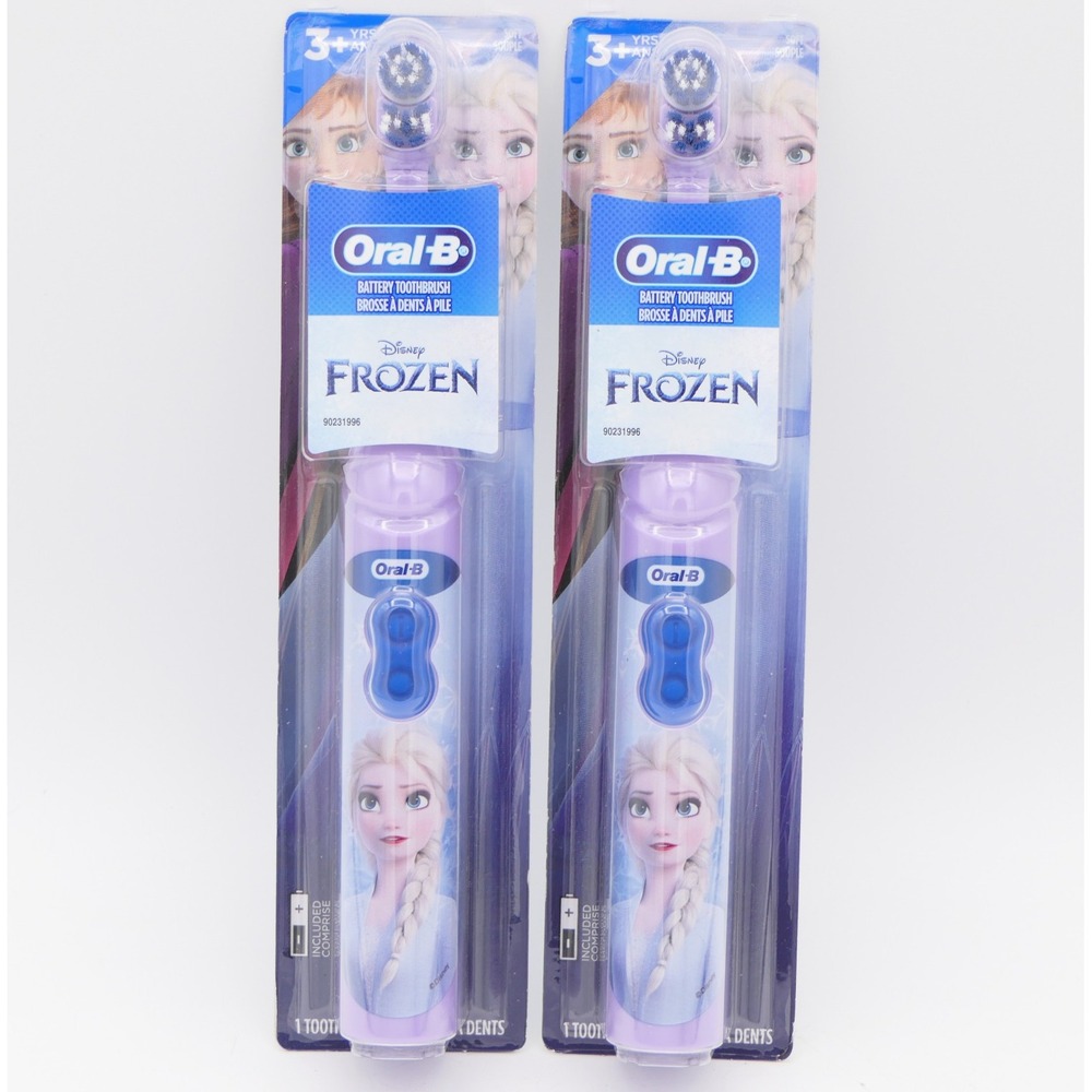 Oral-B Disney Frozen Battery Toothbrush Soft Bristles Ages 3+ 2 Pack Sealed